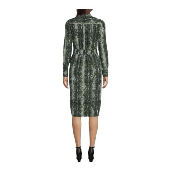 Alex Marie Green Black Snakeskin Dress Size 14 - Picture 12 of 12